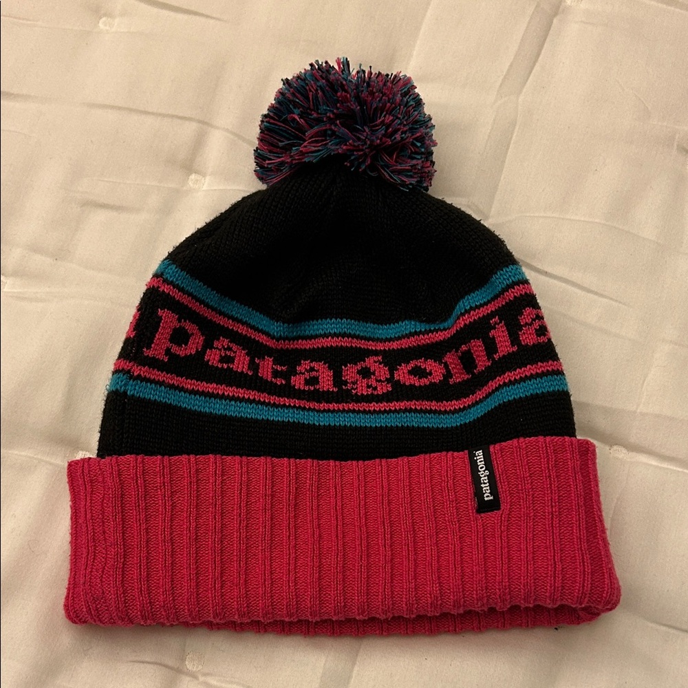 Patagonia ' Black and Pink Beanie